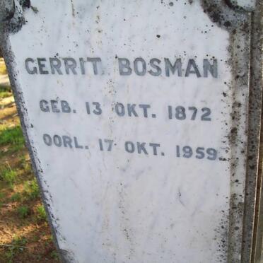 BOSMAN Gerrit 1872-1959