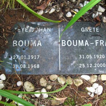 BOUMA Teye-Johan 1917-1968 :: BOUMA-FRAHM Grete 1920-2000