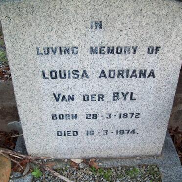 BYL Louisa Adriana, van der 1872-1974