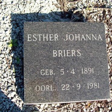 BRIERS Esther Johanna 1891-1981