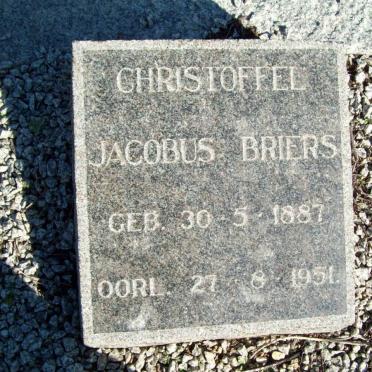 BRIERS Christoffel Jacobus 1887-1951