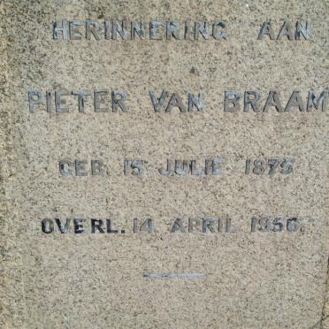 BRAAM Pieter, van 1875-1956