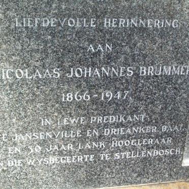BRUMMER Nicolaas Johannes 1866-1947