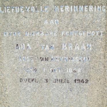 BRAAM Ada, van nee VAN HEYNINGEN 1888-1942
