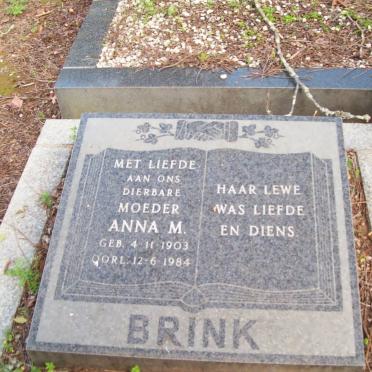 BRINK Anna M. 1903-1984