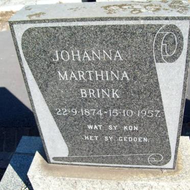 BRINK Johanna Marthina 1874-1957