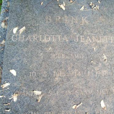 BRINK Charlotte Jeanetta nee SMIT 1915-1988