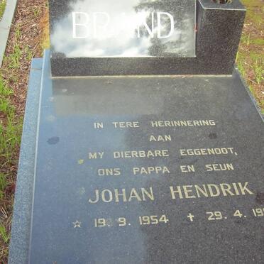 BRAND Johan Hendrik 1954-1993