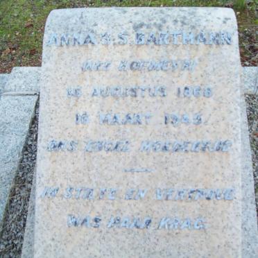 BARTMANN Anna S.S. nee HOFMEYR 1866-1945