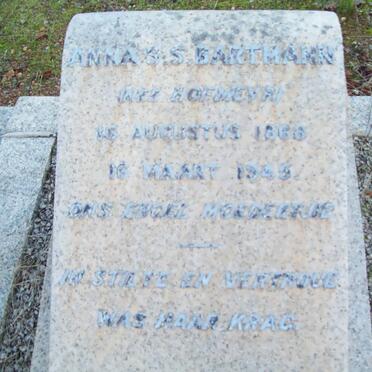 BARTMANN Anna S.S. nee HOFMEYR 1866-1945