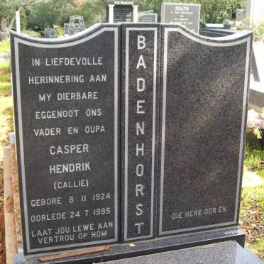 BADENHORST Casper Hendrik 1924-1995