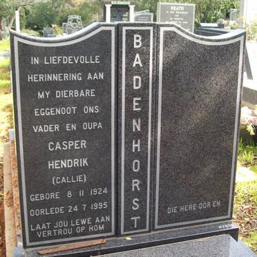 BADENHORST Casper Hendrik 1924-1995