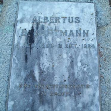 BARTMANN Albertus B.  1863-1924