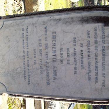 BARROW J. -1891 &amp; Emerentia Anna -1890