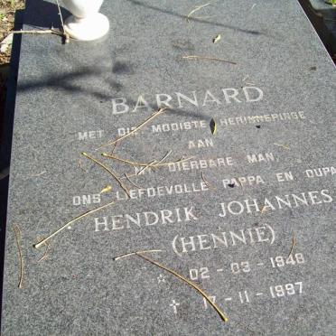 BARNARD Hendrik Johannes 1948-1997