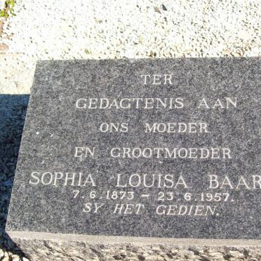 BAARD Sophia Louisa 1873-1957