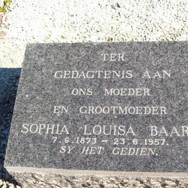 BAARD Sophia Louisa 1873-1957