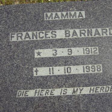 BARNARDT Frances 1912-1998