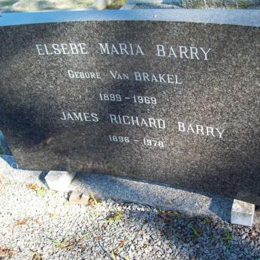 BARRY James Richard 1896-1978 &amp; Elsebe Maria VAN BRAKEL 1899-1969