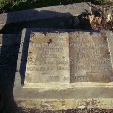 BASSON Reinier Willem Albertus 1882-1944 &amp; Maria Susanna SMIT 1882-1944