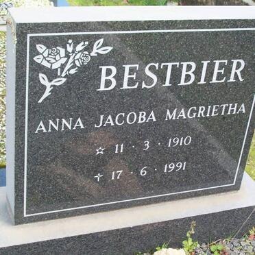 BESTBIER Anna Jacoba Magrietha 1910-1991