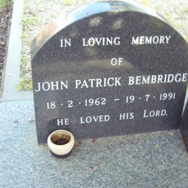 BEMBRIDGE John Patrick 1962-1991