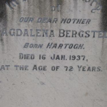 BERGSTEDT Magdalena nee HARTOGH -1937