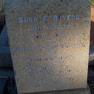 BEYERS Anna C. nee SCHULTZ 1849-1932