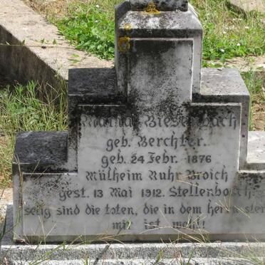 BIESENBACH Maria nee BERCHTER 1876-1912