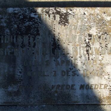 BIERMAN Huibrecht Sara Jacoba nee NIEUWOUDT 1883-1947