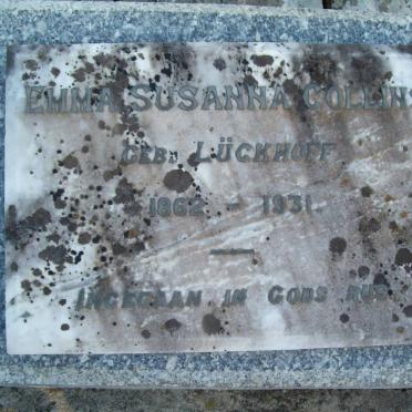 COLLINS Emma Susanna nee LUCKHOFF 1862-1931