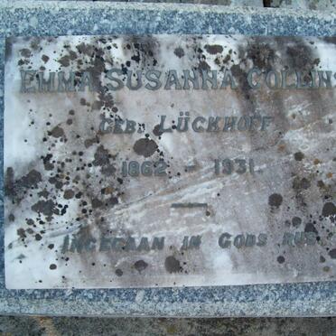 COLLINS Emma Susanna nee LUCKHOFF 1862-1931