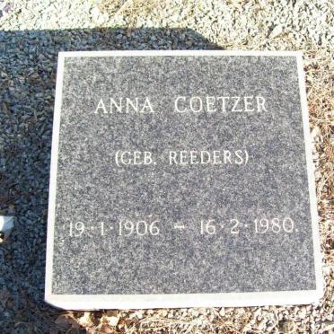 COETZER Anna nee REEDERS 1906-1980
