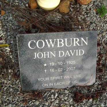 COWBURN John David 1925-2007