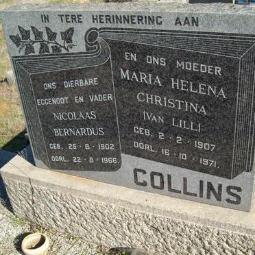 COLLINS Nicolaas Bernardus 1902-1966 &amp; Maria Helena Christina VAN LILL 1907-1971