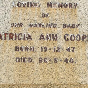 COOPER Patricia Ann 1947-1948