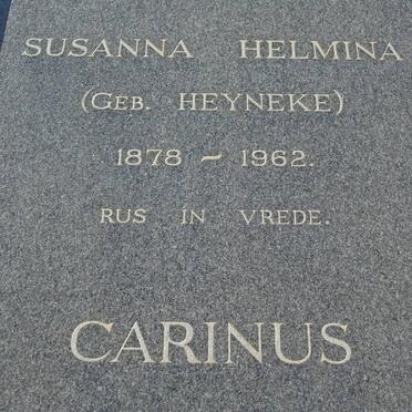 CARINUS Susanna Helmina nee HEYNEKE 1878-1962