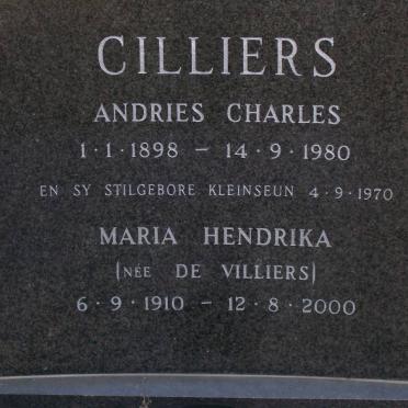CILLIERS Andries Charles 1898-1980 &amp; Maria Hendrika DE VILLIERS 1910-2000 :: CILLIERS stillborn grandson -1970