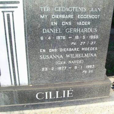 CILLIE Daniel Gerhardus 1876-1959 &amp; Susanna Wilhelmina NAUDE 1877-1963