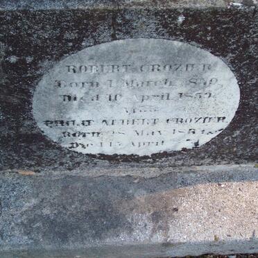 CROZIER Robert 1859-1859 :: CROZIER Philip Albert 1864-1871