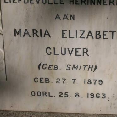 CLUVER Maria Elizabeth nee SMITH 1879-1963