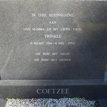 COETZEE Twinkle 1914-1959