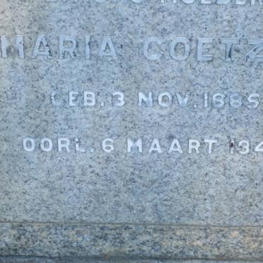 COETZEE Maria 1885-1947
