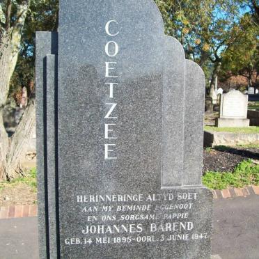 COETZEE Johannes Barend 1895-1947