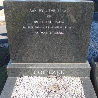 COETZEE Blaar 1914-1974