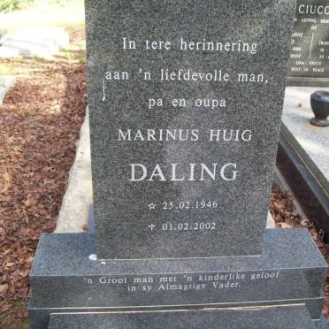 DALING Marinus Huig 1946-2002