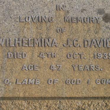 DAVIDSE Wilhelmina J.C. -1939