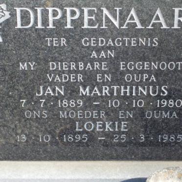 DIPPENAAR Jan Marthinus 1889-1980 &amp; Loekie 1895-1985