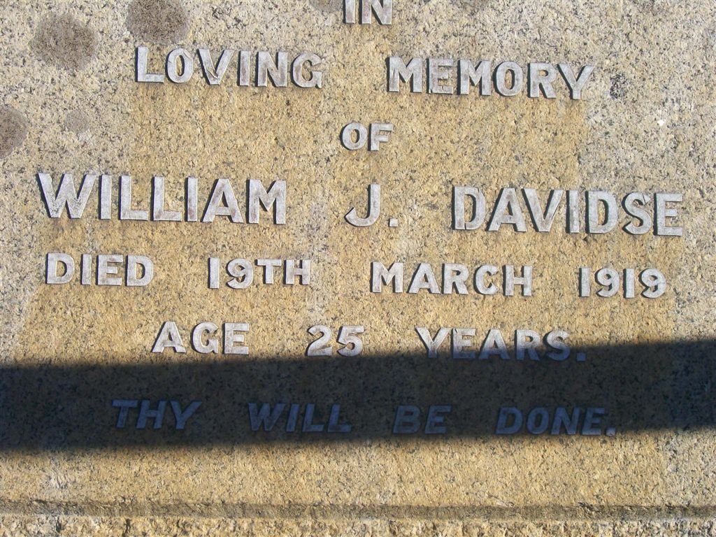 DAVIDSE William J. -1919