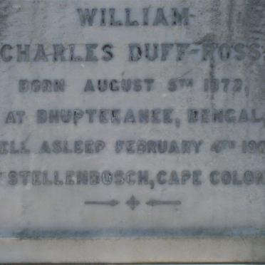 DUFF-ROSS William Charles 1872-1901
